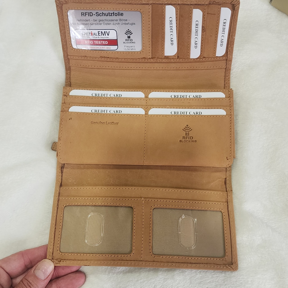 Tan Embossed Wallet - Picture 7 of 8